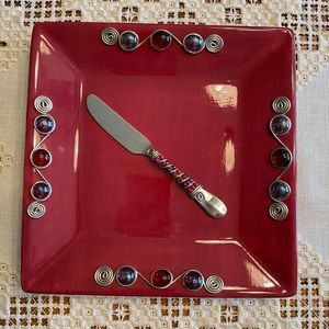 Cheese Plate and Knife by Corsica